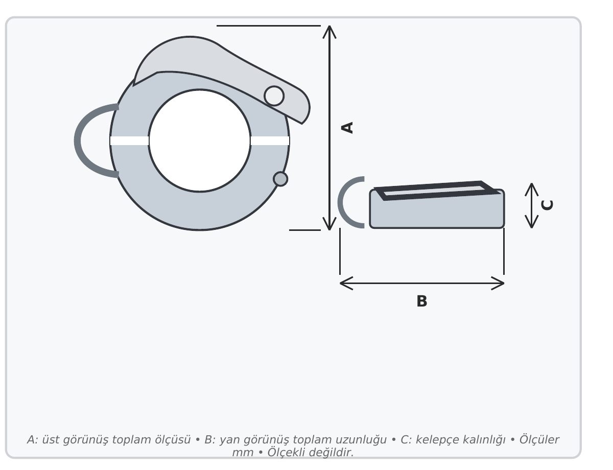 ISO-KF rapid fastening clamp dimension drawing